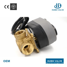 Three-Way Mixing Water Automatic Motorized Brass Ball Valve